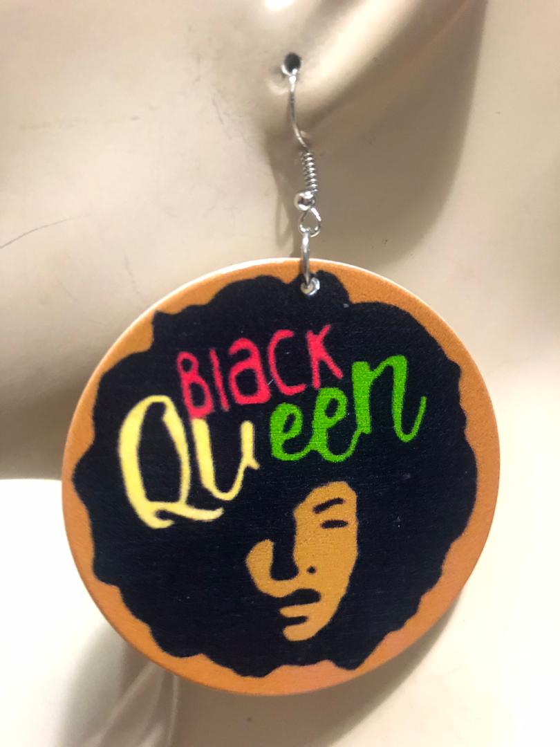 Black 2024 queen earrings